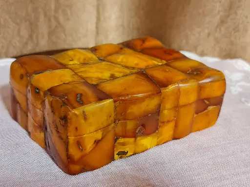 Antique Königsberg SBM Butterscotch Amber Medium Size Box