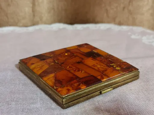 Antique Königsberg SBM Butterscotch Amber Cigarette Case