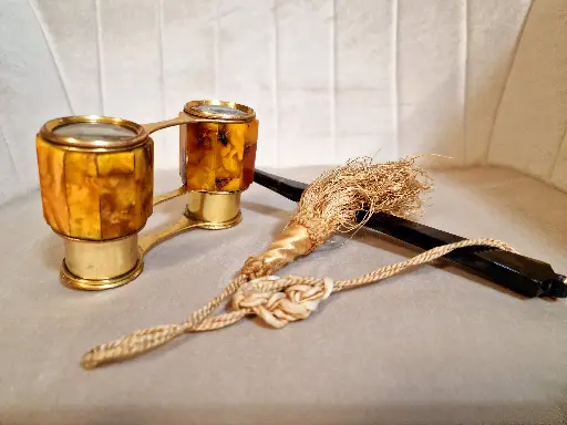 Antique Königsberg SBM Butterscotch Amber Opera Glasses Binocular