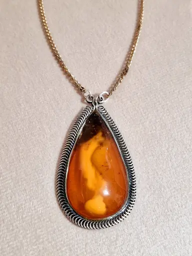 Genuine Butterscotch Baltic amber pendant  