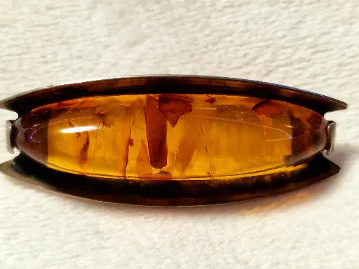 Fischland brooch 835 silver large amber